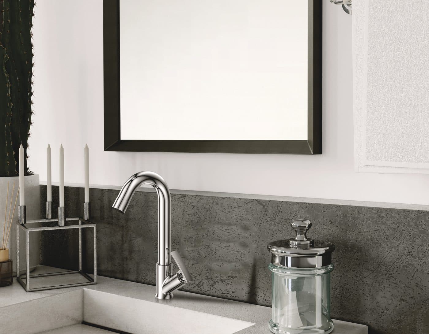 VRA Stone collection faucet in a finished bathroom